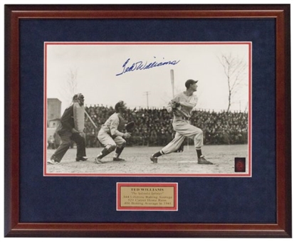 Ted Williams Signed & Framed "First Home Run" 16x20 Photo